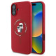 Karl Lagerfeld Silicone Karl&Choupette Heads Ring MagSafe Case for iPhone 16 Plus - Red