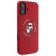 Karl Lagerfeld Silicone Karl&Choupette Heads Ring MagSafe Case for iPhone 16 Plus - Red