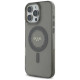 Guess IML Rhinestones MagSafe iPhone 16 Pro Case - Black