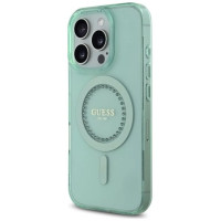 Guess IML Rhinestones MagSafe iPhone 16 Pro Case - Green