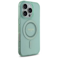 Guess IML Rhinestones MagSafe iPhone 16 Pro Max Case - Green
