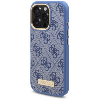 Guess 4G Logo Plate MagSafe Case for iPhone 16 Pro - Blue
