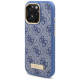 Guess 4G Logo Plate MagSafe Case for iPhone 16 Pro - Blue