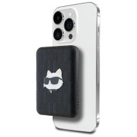 Karl Lagerfeld Powerbank inductive KLPB5FPGKSCHHK 16W 5000mAh black/black Choupette Head Pin MagSafe