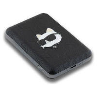 Karl Lagerfeld Powerbank inductive KLPB5FPGKSCHHK 16W 5000mAh black/black Choupette Head Pin MagSafe
