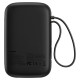 Baseus QPow 2 30W 10000mAh Power Bank with Built-in USB-C Cables - Black