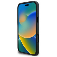 Karl Lagerfeld 3D Rubber Bicolor Signature iPhone 16 Pro Case - Black
