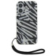 Karl Lagerfeld IML Zebra Pattern & Cord iPhone 16 Case - Black