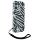 Karl Lagerfeld IML Zebra Pattern & Cord iPhone 16 Case - Black