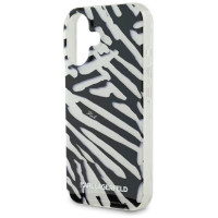 Karl Lagerfeld IML Zebra Pattern & Cord iPhone 16 Case - Black