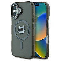Karl Lagerfeld IML Metal Choupette Head MagSafe iPhone 16 Plus Case - Black