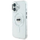 Karl Lagerfeld IML Metal Karl Head MagSafe Case for iPhone 16 Plus - White