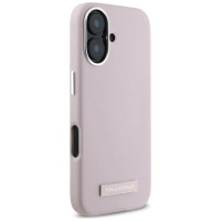 Karl Lagerfeld FW Metal Plate MagSafe iPhone 16 Case - Pink