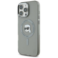 Karl Lagerfeld IML Metal Karl Head MagSafe Case for iPhone 16 Pro Max - Black