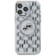 Karl Lagerfeld IML Monogram Karl & Choupette Head MagSafe Case for iPhone 15 Pro Max - Clear