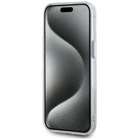 Karl Lagerfeld IML Monogram Karl & Choupette Head MagSafe Case for iPhone 15 Pro Max - Clear
