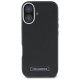 Karl Lagerfeld FW Metal Plate MagSafe iPhone 16 Case - Black