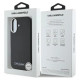 Karl Lagerfeld FW Metal Plate MagSafe iPhone 16 Case - Black
