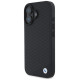 BMW Sign Leather Diamond Metal Logo MagSafe iPhone 16 Case - Black