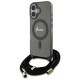 Guess Crossbody Cord Script MagSafe iPhone 16 Case - Black