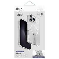 Uniq Eleva with Vertica Stand Case for iPhone 16 Pro Max - Transparent