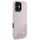 Karl Lagerfeld Silicone Shadow Metal Initial MagSafe iPhone 16 Case - Pink