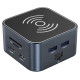 Wozinsky Hub USB-C 12 in 1 Wozinsky WHBC09Y8S multifunctional, with wireless charging function, aluminum, with 15 cm cable - gray