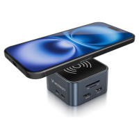 Wozinsky Hub USB-C 12 in 1 Wozinsky WHBC09Y8S multifunctional, with wireless charging function, aluminum, with 15 cm cable - gray