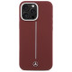 Mercedes Silicone White Stripe MagSafe Case for iPhone 16 Pro Max - Red