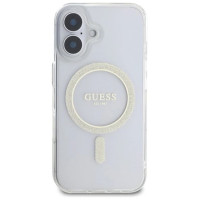 Guess GUHMP16MHFGERET iPhone 16 Plus 6.7" transparent hardcase IML Glitter Circle MagSafe