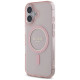 Guess GUHMP16SHFGEREP iPhone 16 6.1" pink/pink hardcase IML Glitter Circle MagSafe