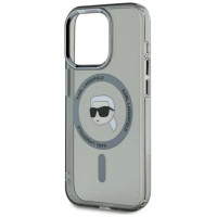 Karl Lagerfeld KLHMP15LHLSKIK iPhone 15 Pro 6.1" black/black hardcase IML Metal Karl Head MagSafe