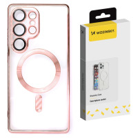 Wozinsky Electroplated Case with Magsafe for Samsung Galaxy S25 Ultra - Pink