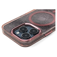Wozinsky Glitter Case with Mag Safe for Samsung Galaxy S24 FE - Pink with Glitter
