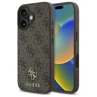 Guess 4G Small Classic MagSafe iPhone 16 Case - Brown
