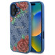 Guess GUHMP16SP4ROPEMCB iPhone 16 6.1" blue/blue hardcase 4G Flowers Print MagSafe