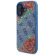 Guess GUHMP16SP4ROPEMCB iPhone 16 6.1" blue/blue hardcase 4G Flowers Print MagSafe