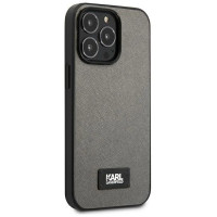 Karl Lagerfeld Saffiano Plaque case for iPhone 13 Pro / 13 6.1" - silver