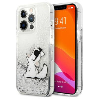 Karl Lagerfeld Liquid Glitter Choupette Fun case for iPhone 13 Pro Max 6.7" - silver