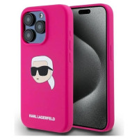 Karl Lagerfeld KLHMP15XSKHPPLF iPhone 15 Pro Max 6.7" fuchsia/fuschia hardcase Silicone Karl Head Print MagSafe