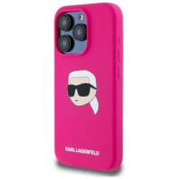 Karl Lagerfeld KLHMP15XSKHPPLF iPhone 15 Pro Max 6.7" fuchsia/fuschia hardcase Silicone Karl Head Print MagSafe