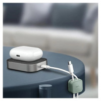 Uniq Pod Self-adhesive Cable Organizer Set of 8 Gray/Chalk Gray
