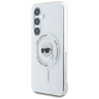 Karl Lagerfeld Case Karl Lagerfeld Button Karl Head Printed Logo MagSafe Samsung Galaxy S25 white