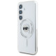 Karl Lagerfeld Case Karl Lagerfeld Button Karl Head Printed Logo MagSafe Samsung Galaxy S25 white