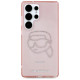 Karl Lagerfeld Rhinestones K. Head Logo Samsung Galaxy S25 Ultra Case Pink