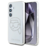 Karl Lagerfeld Case Karl Lagerfeld Rhinestones Karl Head Logo Samsung Galaxy S25 transparent