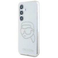 Karl Lagerfeld Case Karl Lagerfeld Rhinestones Karl Head Logo Samsung Galaxy S25 transparent