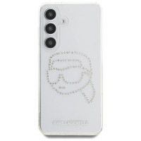 Karl Lagerfeld Case Karl Lagerfeld Rhinestones Karl Head Logo Samsung Galaxy S25 transparent