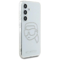 Karl Lagerfeld Case Karl Lagerfeld Rhinestones Karl Head Logo Samsung Galaxy S25 transparent