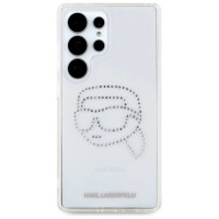 Karl Lagerfeld Case Karl Lagerfeld Rhinestones Karl Head Logo Samsung Galaxy S25 Ultra transparent